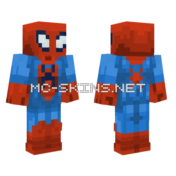 Custom Spiderman Suit Minecraft skin, front and back