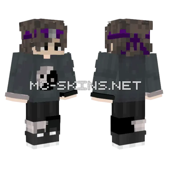 Customized Wifies Minecraft skin, front and back