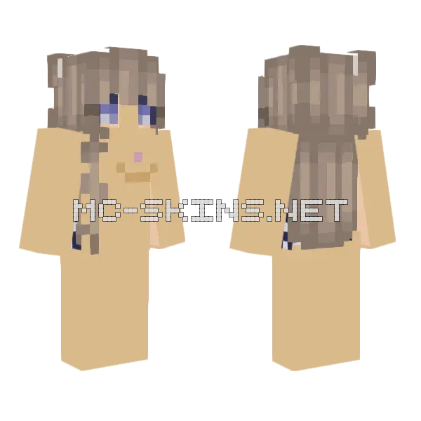 Cute Anime Girl Minecraft skin, front and back