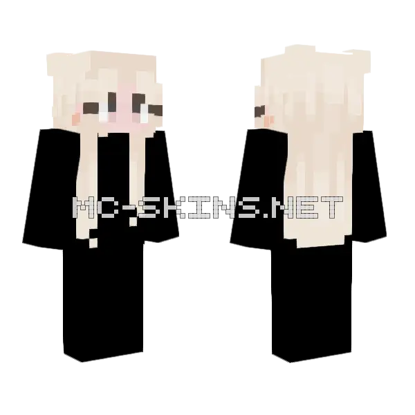 Cute Blonde Girl Minecraft skin, front and back