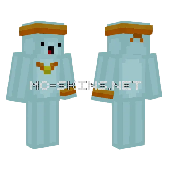 Cute Blue Creature Minecraft skin, front and back