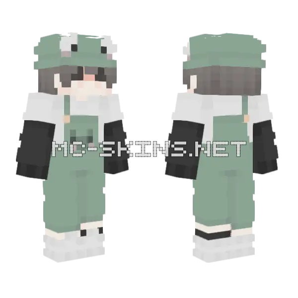 Cute Boy Couple Minecraft skin, front and back