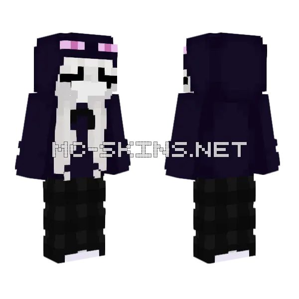 Cute Bunny Girl Minecraft skin, front and back