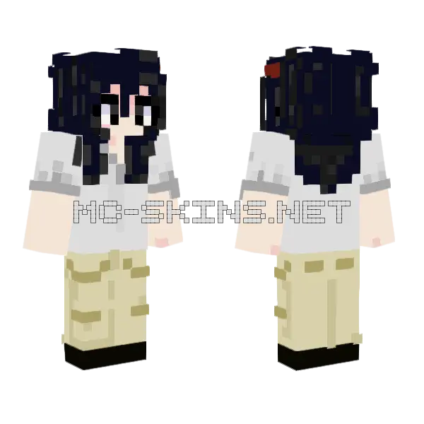 Cute Casual Girl Minecraft skin, front and back