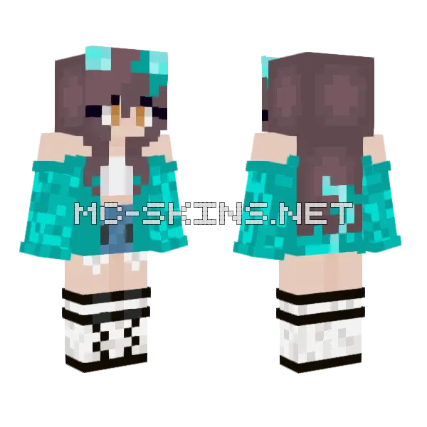 Cute Custom Aphmau Minecraft skin, front and back