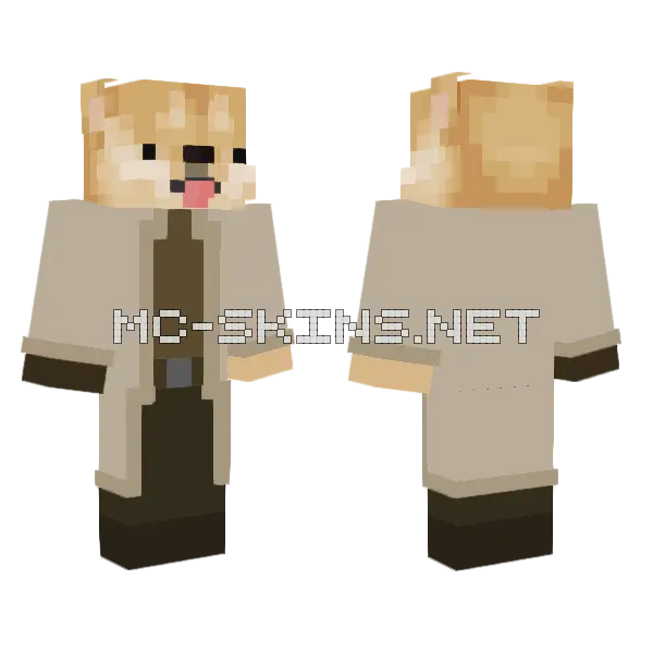 Cute Doggy Minecraft skin, front and back