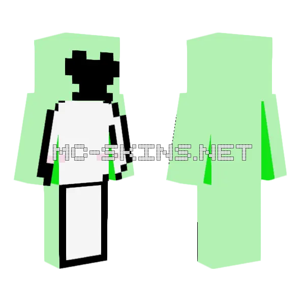 Cute Dream Minecraft skin, front and back