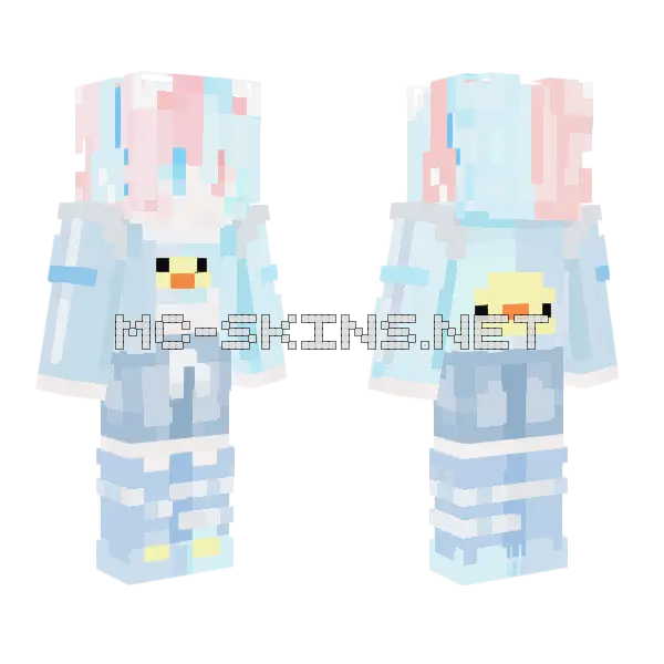 Cute Duck Skin Minecraft skin, front and back