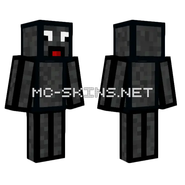 Cute Enderman Minecraft skin, front and back