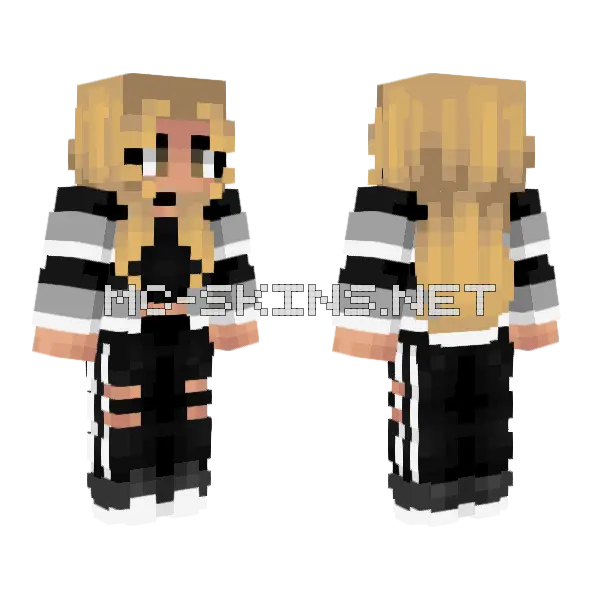 Cute Fashion Shotty Minecraft skin, front and back