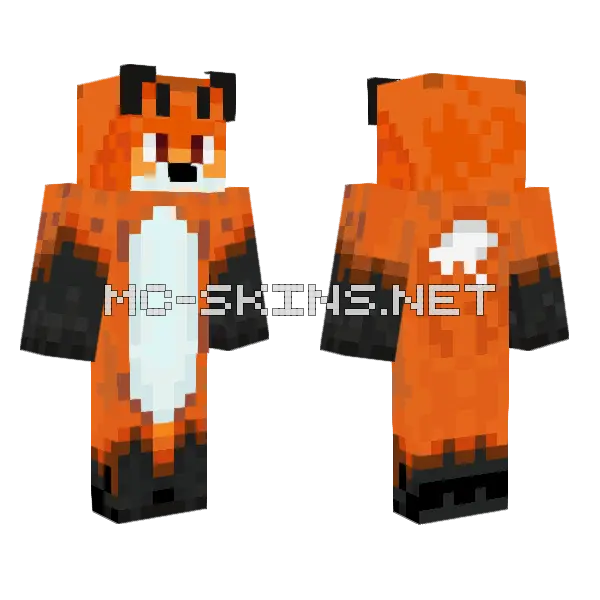 Cute Fox Skin Minecraft skin, front and back
