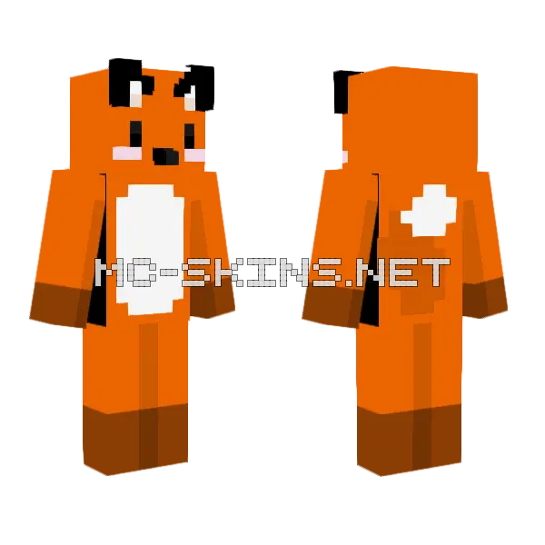 Cute Foxy Remade Minecraft skin, front and back