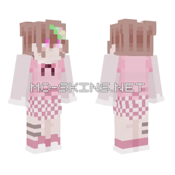 Cute Girl 3 Minecraft skin, front and back