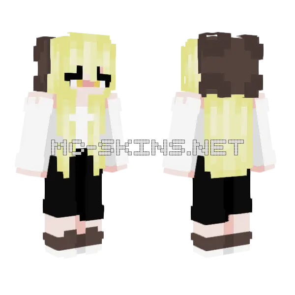 Cute Girl Minecraft skin, front and back