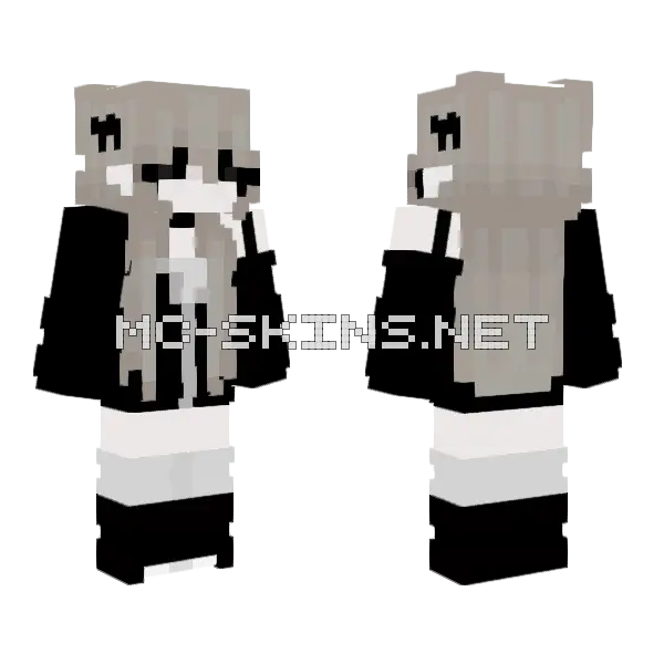 Cute Girl Minecraft skin, front and back