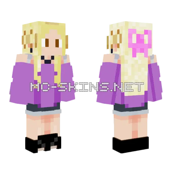 Cute Girl Minecraft skin, front and back