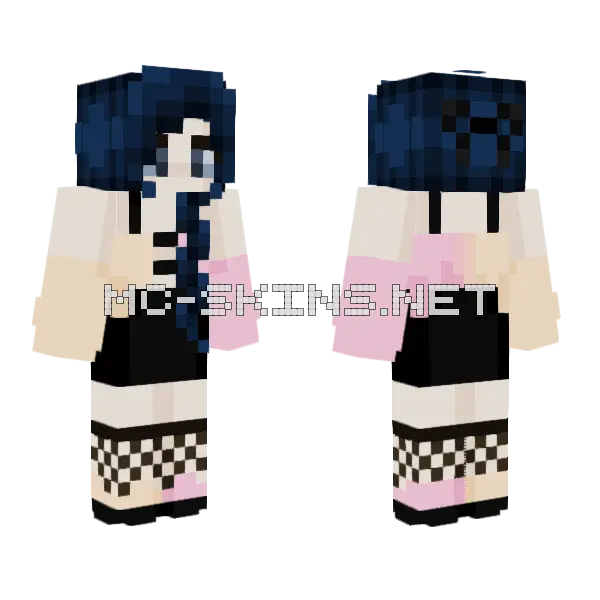 Cute Girl Minecraft skin, front and back