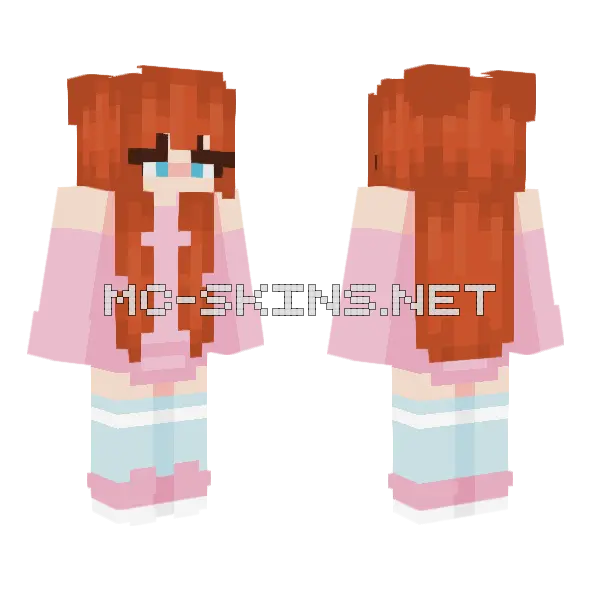 Cute Girl Minecraft skin, front and back