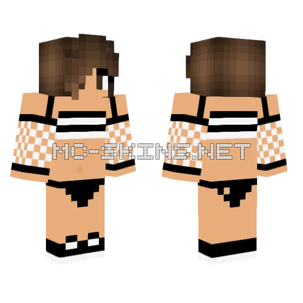 Cute Girl Minecraft skin, front and back