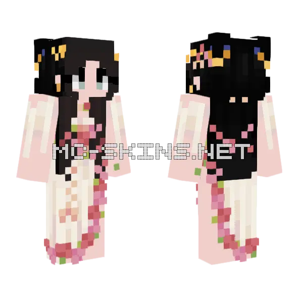 Cute Girl Minecraft skin, front and back