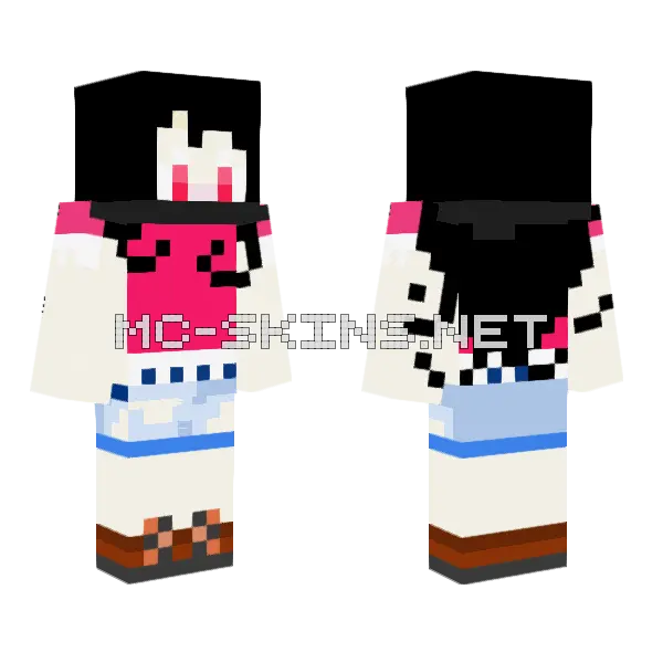 Cute Girl Minecraft skin, front and back