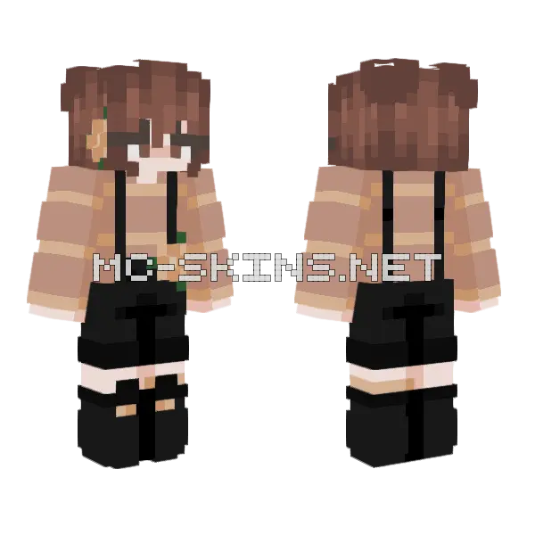 Cute Girl Minecraft skin, front and back