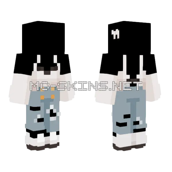 Cute Girl Clothes Base Minecraft skin, front and back
