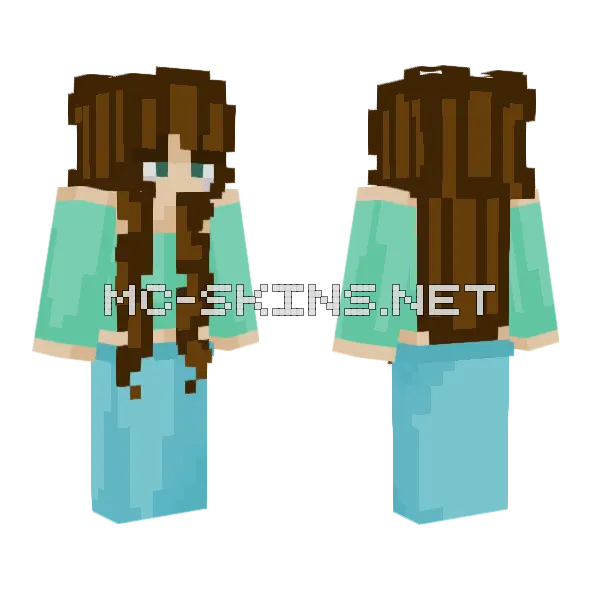 Cute Girl Minecraft skin, front and back