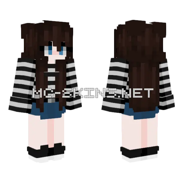 Cute Girl Minecraft skin, front and back