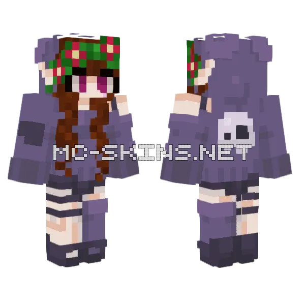 Cute Girl Minecraft skin, front and back