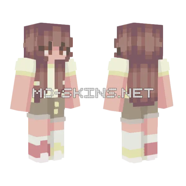 Cute Girl Outfit Minecraft skin, front and back