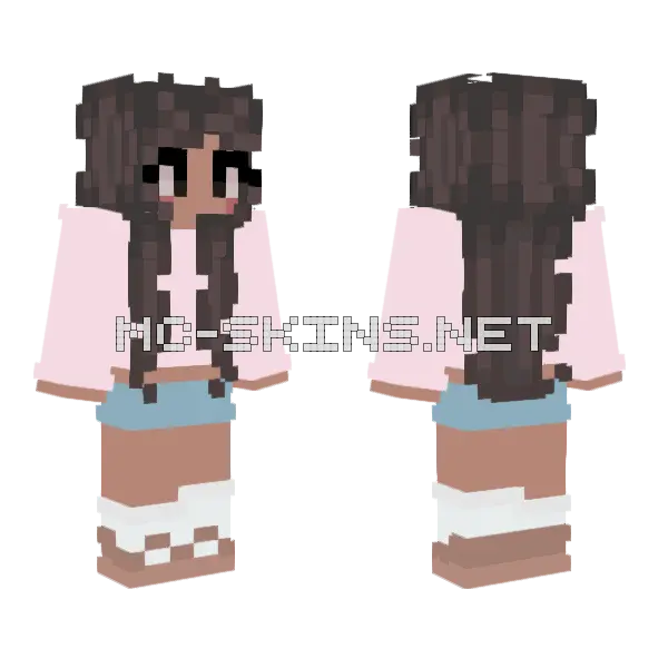 Cute Girl Skin Minecraft skin, front and back