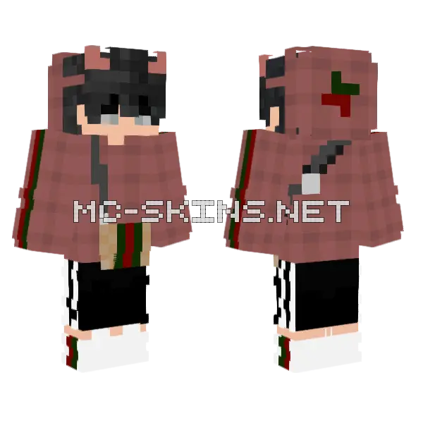 Cute Gucci Boy Minecraft skin, front and back