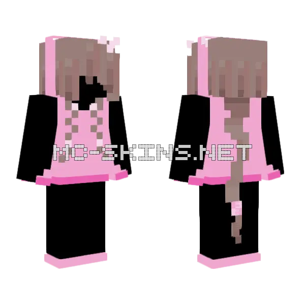 Cute Hair And Dress Base Minecraft skin, front and back