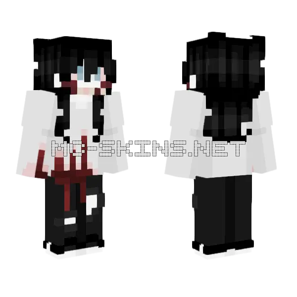 Cute Jeff The Killer 3 Minecraft skin, front and back