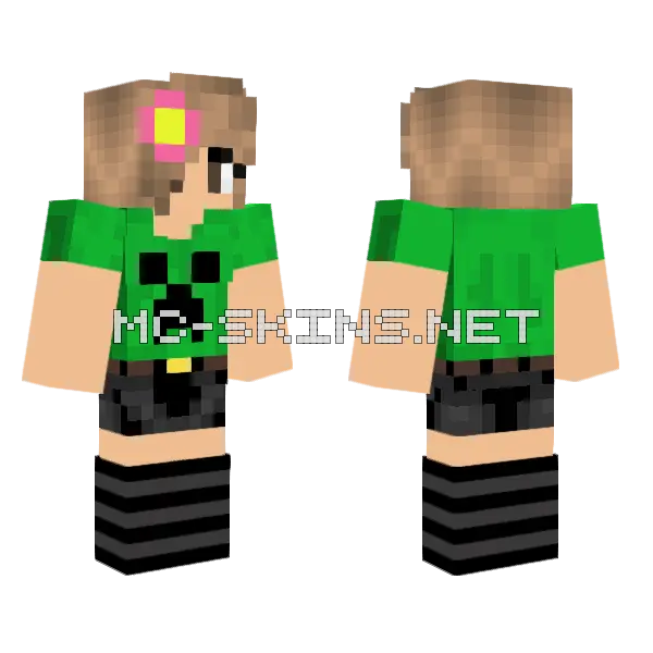 Cute Jenny Skin Minecraft skin, front and back