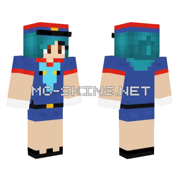 Cute Jenny Skin Minecraft skin, front and back