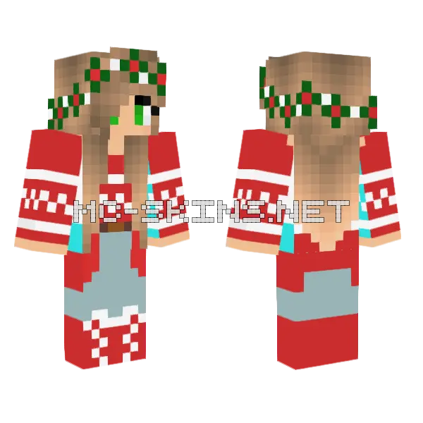 Cute Jenny Skin Minecraft skin, front and back