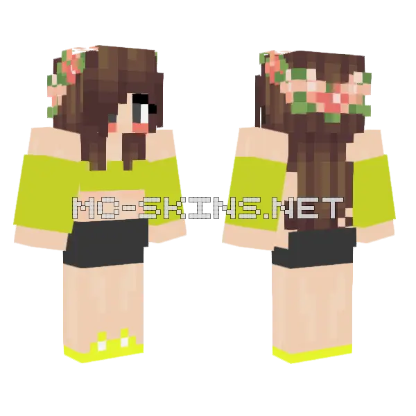 Cute Jenny Skin Minecraft skin, front and back