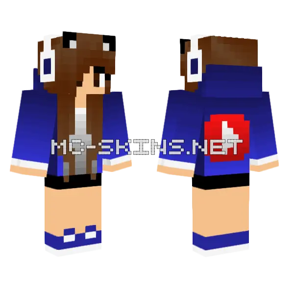 Cute Jenny Skin Minecraft skin, front and back