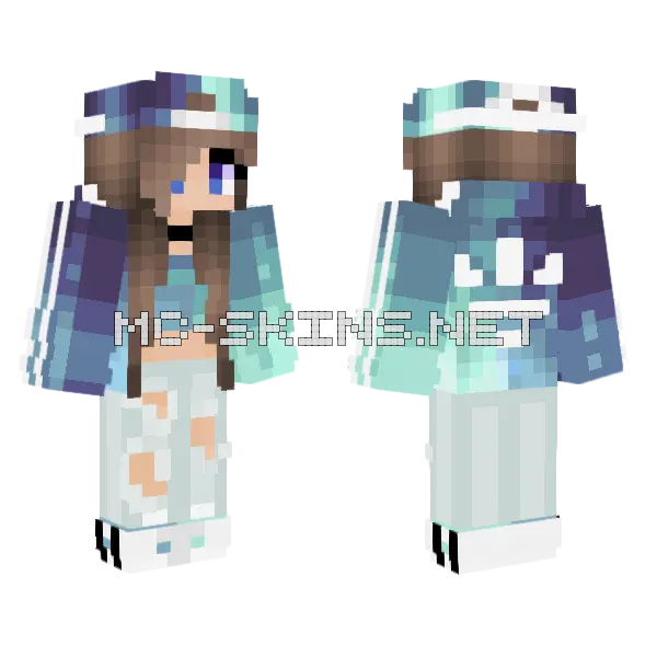 Cute Jenny Skin Minecraft skin, front and back