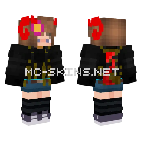 Cute Jenny Skin Minecraft skin, front and back