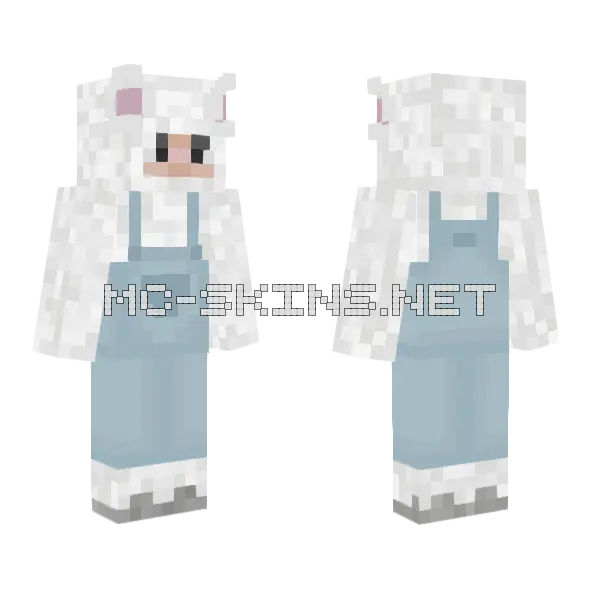 Cute Lamb Minecraft skin, front and back