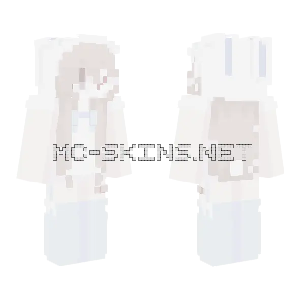 Cute Little Bunny Minecraft skin, front and back
