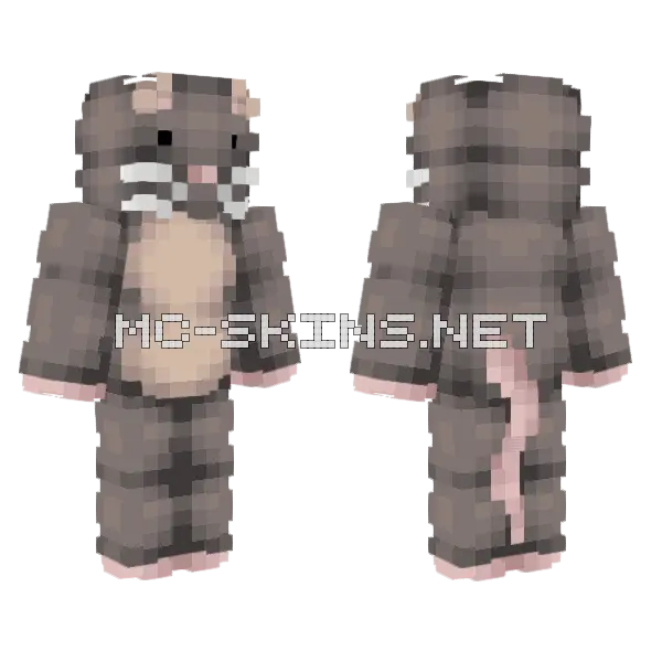 Cute Mouse Skin Minecraft skin, front and back