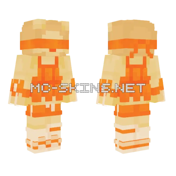 Cute Orange Bear, front and back