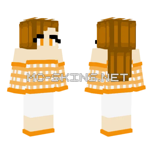 Cute Picnic Girl Minecraft skin, front and back