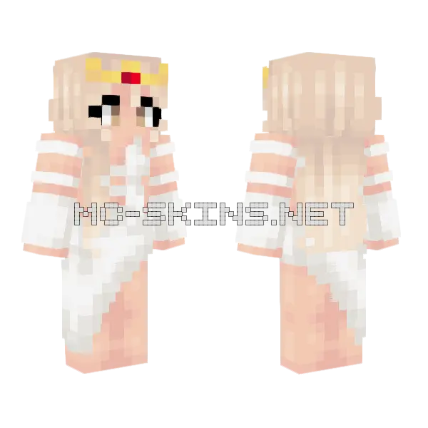Cute Princess Minecraft skin, front and back