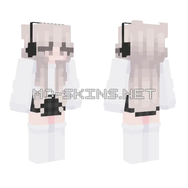 Cute Skirt Minecraft skin, front and back