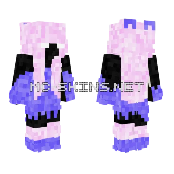Cute Void Girl Minecraft skin, front and back